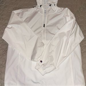 Unisex White Champion Windbreaker